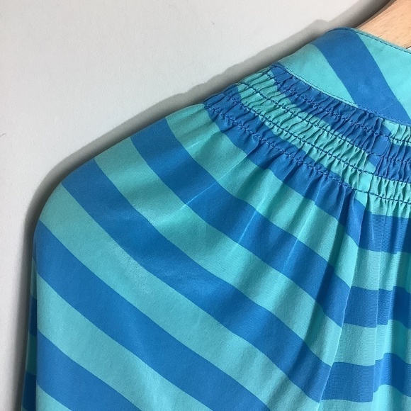 Lilly Pulitzer Silk Green‎ Elsa Striped Blouse XS - Picture 6 of 11